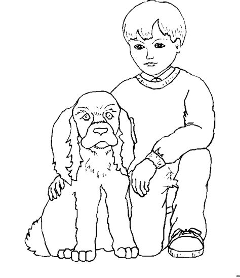 Malvorlagen kinder hunde mit zoepfen und hund ausmalbild malvorlage kinder. Junge Und Hund Ausmalbild & Malvorlage (Kinder)