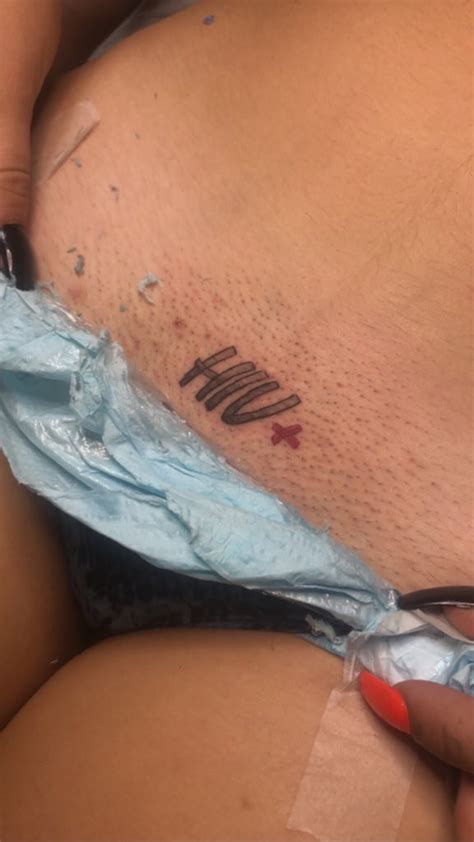 Maybe you would like to learn more about one of these? Lady tattoos "HIV+" above her private part to announce she ...