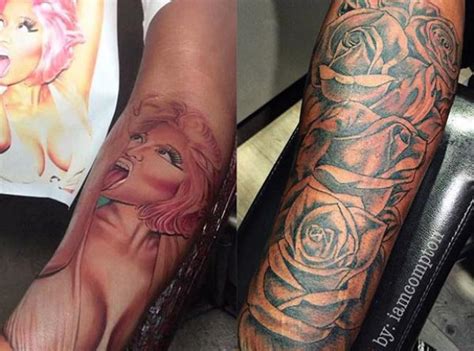 Nick cannon gets new tattoo after mariah carey split. Nicki Minaj forced her new man to get her man tattooed on ...