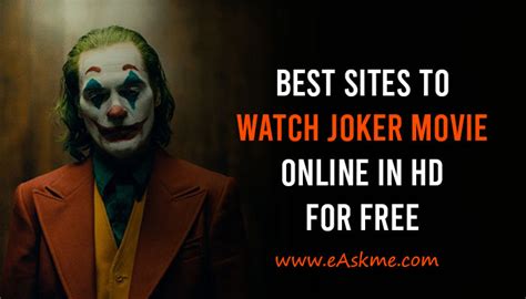 This nightmare movie is all about to end. Best Sites to Watch Joker Movie online in HD for free ...