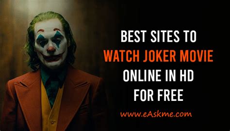 Watch joker online free on 123movies, 123 movies：a gritty character study of arthur fleck, a man disregarded by society. Best Sites to Watch Joker Movie online in HD for free ...