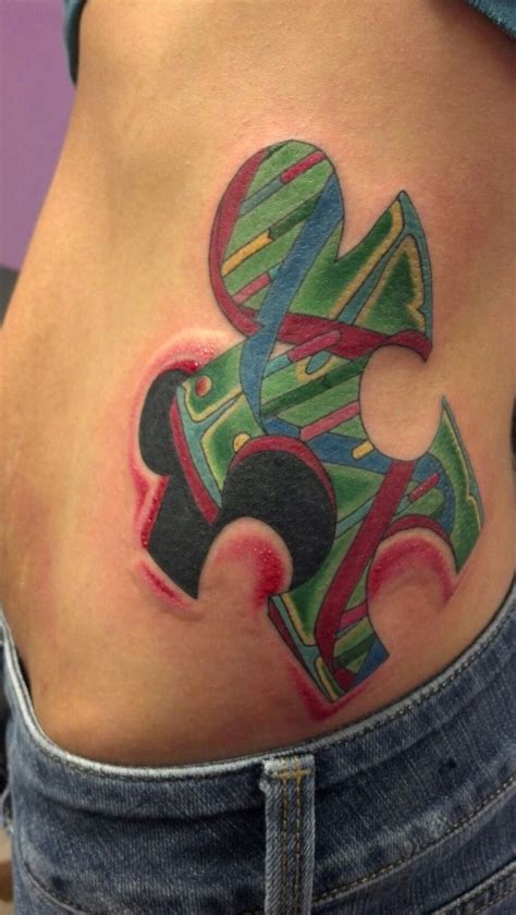 Erica getting her puzzle piece tattoo. Pin by Nathaniel Harris on Ink Me | Autism awareness ...