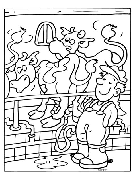 We kunnen hier samen zo veel leuke spellen spelen. koeien melken | Kleurboek, Kinderkleurplaten, Koeien