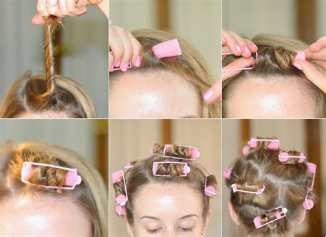 Clip your hair into sections. HowTo Curl Short Hair Using Cheap Foam Rollers | Foam ...