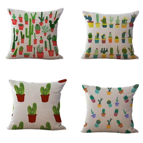 Original art prints, greeting cards, stickers and more based on the nature inspired gouache paintings of melinda tracy boyce. Set of 4 Throw Pillow Covers, YIFAN Tropical Cactus Plants ...