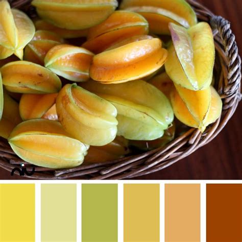 Procreate color palette based on the aesthetic of a 90's childhood. Star Fruit Color Palette