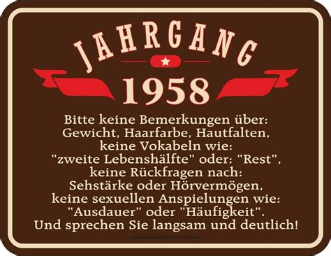 Geburtstag, kurze und lange sprüche zum 60. Rahmenlos Blechschild zum 60. Geburtstag, Aus hochwertigem, rostfreiem Aluminium gefertigt ...