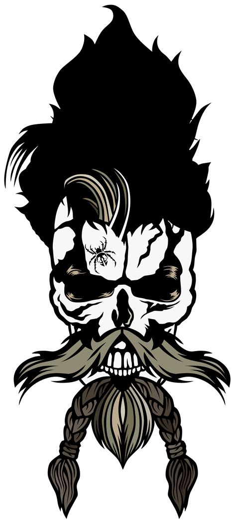 Milieu skull, bikers, rock, gothique, etc. Pin em Tete de mort hipster barbu