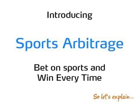 Do not try to make money arbing with no previous experience of online betting. Investing money arbitrage sports Safe Investment ...