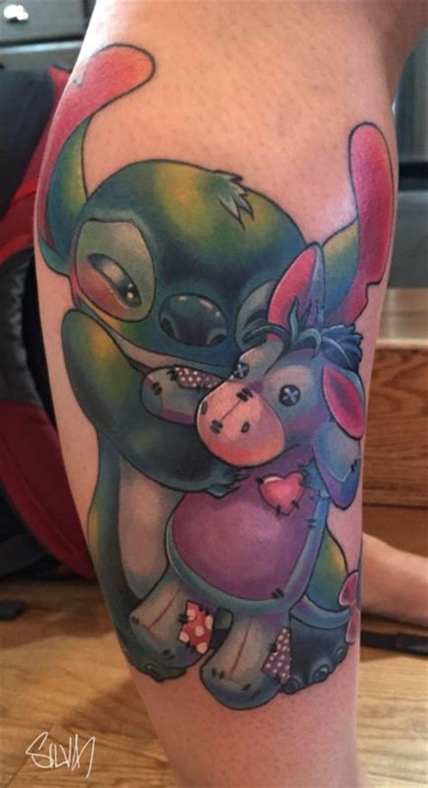 Transparent background face png post malone tattoo. Stitch and Eeyore Tattoo by Marvin Silva: TattooNOW