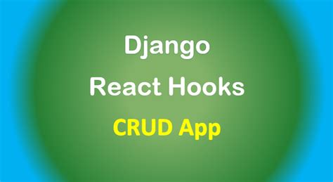 React router is a routing library built on top of the react which is… before the react router v4 it is static after v4 it is dynamic. Django + React Hooks: CRUD App with Axios & Rest Framework ...