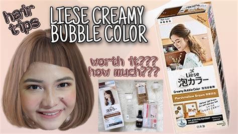 Since you're dying it from jet black hair, it really wouldn't show even if you dye it 4x with marshmallow brown. DIY Hair Color using LIESE CREAMY BUBBLE HAIR COLOR ...