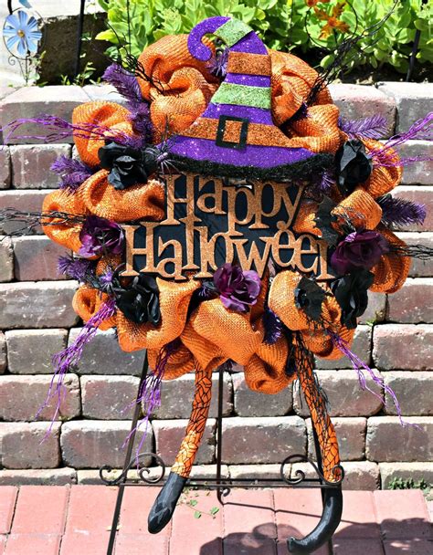 Halloween Wreath Fall Wreath Halloween Decor Halloween | Etsy | Halloween wreath, Halloween wall ...