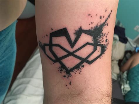 I got that tattoo. decided on straight black. : polyamory