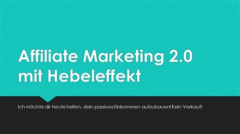 Eine seite für alle die da dran interessiert sind ihr geld zu vermehren. Affiliate-Marketing-2.0 - Internetmarketing Elisabeth Tissen