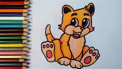 Youtube > joyful simple drawing. Cara menggambar kartun kucing lucu | How to draw easy ...