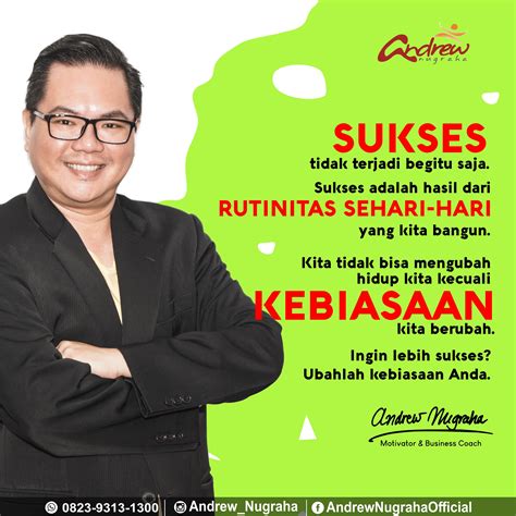 SUKSES tidak terjadi begitu saja. Sukses adalah hasil dari ...