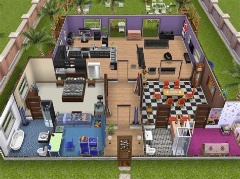 Description a contemporary house design provide an affluence of natural sunlight and comfy ambiance making it a perfect place for your sims. sims freeplay house ideas - Google Search | Sims freeplay houses, Sims house plans, House design