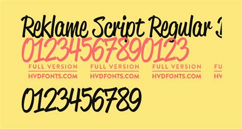 Buy reklame script regular desktop font from hvd fonts on fonts.com. Reklame Script Regular DEMO free Font - What Font Is