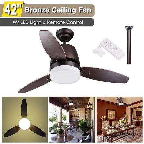 A flush mount ceiling fan with remote control is the ultimate convenience when you are laying in bed and want to turn off/on or change the speed of your ceiling fan blades or light kit. Yescom 42" Bronze Ceiling Fan with LED Light and Remote ...