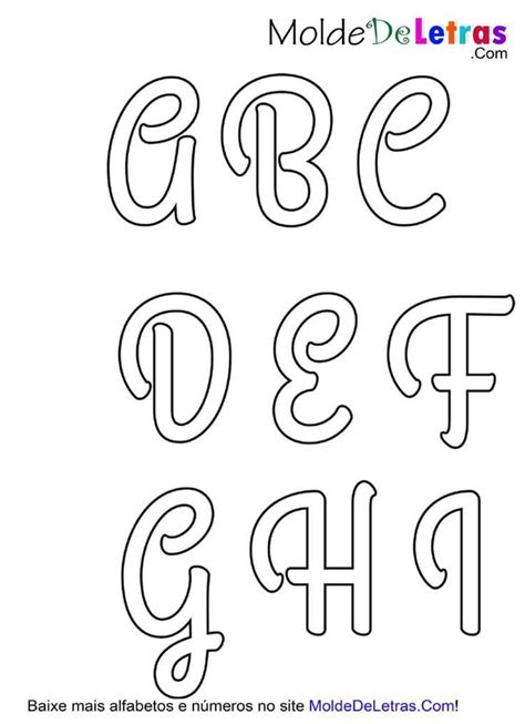 Clique aqui para a aula completa como alterar e imprimir os moldes. Molde de Letras Cursivas em 2 Tamanhos Diferentes - Clique AQUI para Baixar GRÁTIS! em 2020 ...