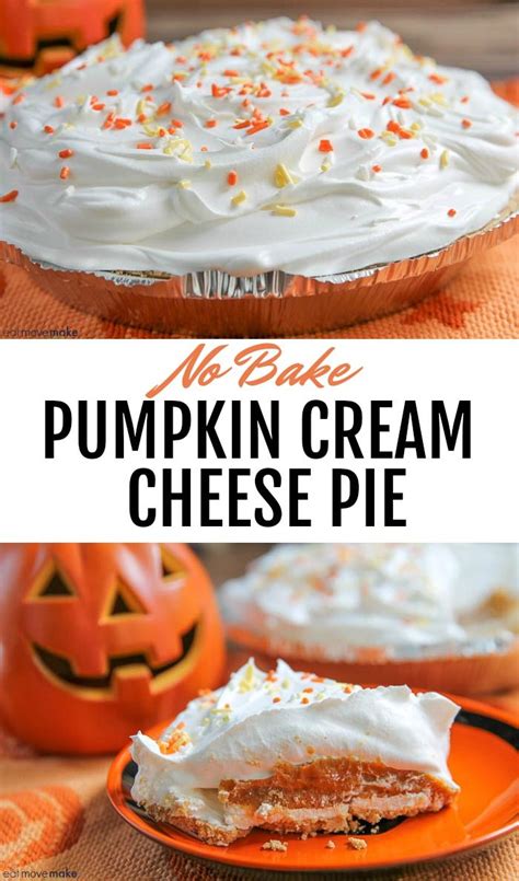 To make the crust, heat the oven to 350 degrees. No Bake Pumpkin Cream Cheese Pie - a cool and refreshing ...