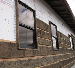 The most common fake log cabin material is faux fur. Hand hewn log siding? | Log cabin interior, Exterior house siding, Log cabin siding
