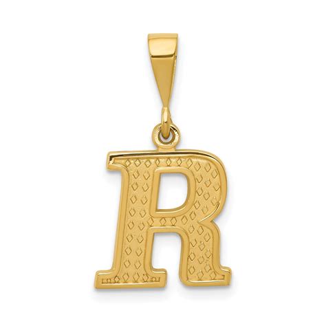 14K Initial R Charm 14K Initial R Charm | Initial pendant necklace, Initial pendant, Gold