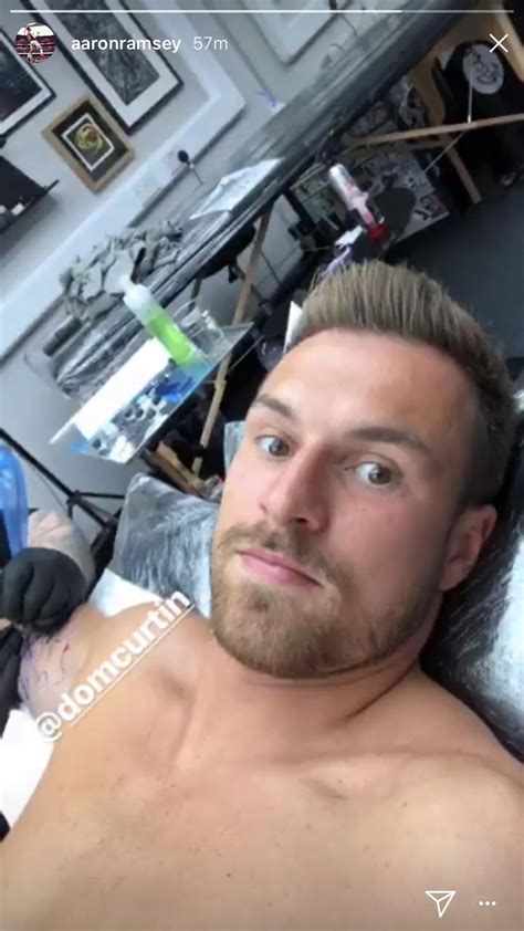 I heard a whisper as i began to wake up on a sunday morning, slowly and unwillingly opening the moment we said goodbyes to the ladies at the station and after the pup got cozy leaning on me while i held her with my arm, i pulled aaron close. Ramsey getting tatted up right now : Gunners