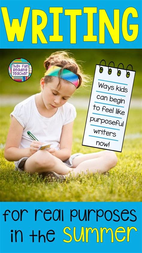 These learning activities for kindergarten help kids work on all the areas needed to meet common core standards. End of Year Writing Lesson: Writing for a purpose - Summer ...