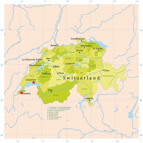 Click on the image to increase! Pin by Gemma on Hopp Schwiiz | Map of switzerland, Map ...