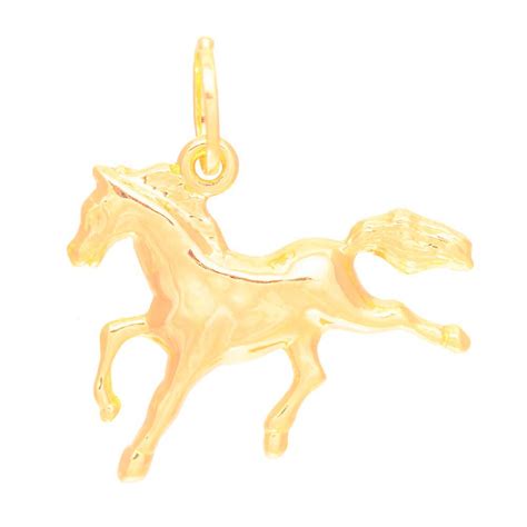 A aubra joias eternizando momentos! Pingente de Ouro 18K Cavalo de 19mm - Fábrica do Ouro