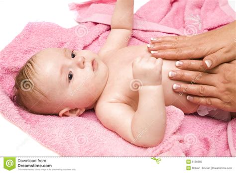 Baby bath time is essential to healthy development and provides the perfect opportunity for bonding. Little baby after bath stock image. Image of body, clean ...