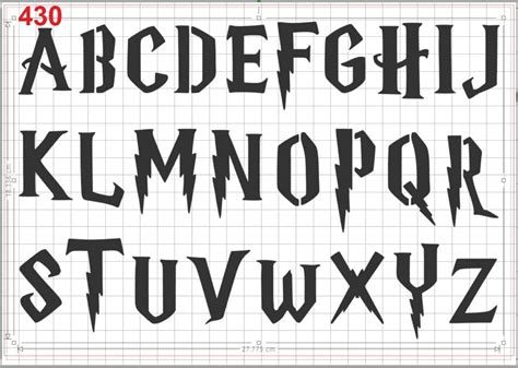 GiwuArt Harry Potter Letters Alphabets Stencil Mylar A4 Sheet 190 ...