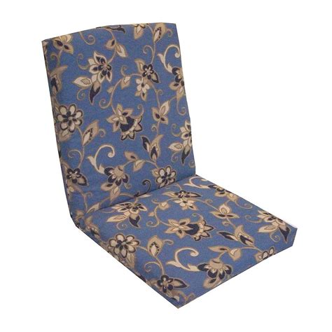 H high back dining chair cushion stain and mildew resistant in blue (set of 2) (1) exclusive. Bozanto Inc. High Back Cushion in Blue Floral | The Home ...