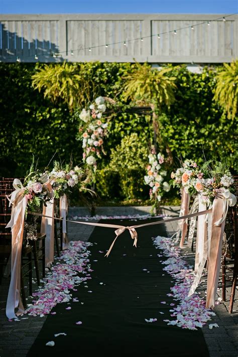Add to favorites more colors floral wedding aisle runner white or ivory. Outdoor winter wedding Pensacola, Fl. Black fabric NON-SLIP runner provided by I Do! Aisle ...