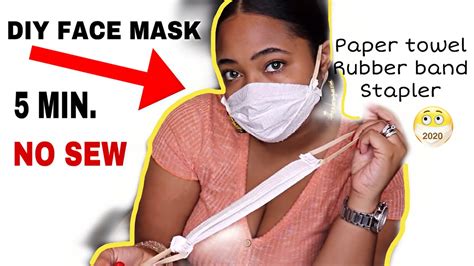 1 tissue paper (air permeable). HOW TO MAKE DISPOSABLE FACE MASK IN JUST 5 MINUTES| DIY mask from PAPER TOWEL - YouTube