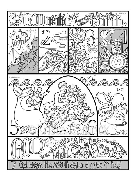 .drawing and coloring activities designed to encourage children to see god as a loving creator. 49 Mean 7 Days Of Creation Coloring Pages Pdf — Conexionunder