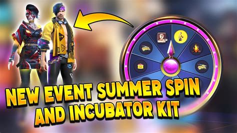 Free fire live ronaldo new event coming soon garena free fire. Free Fire New Event Summer Spin And Incubator Kit - YouTube