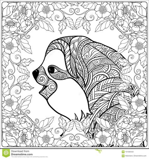 Select one of 1000 printable coloring pages of the category animals. Coloring Page With Lovely Sloth In Forest. Stock ...