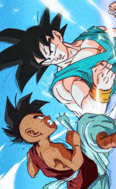 He also sports a mohawk on an otherwise shaved head. Goku Vs Uub | Dragon ball super manga, Dragon ball artwork, Dragon ball art