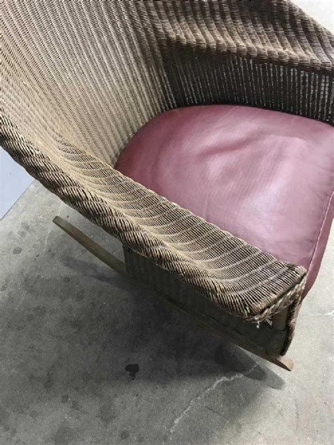 In the following years, the color catalog blossomed to include colors like seafoam and lemon, but the chair was still discontinued in 1968, save the few lucky employees of herman. Vintage Lloyd Loom Style Brown Wicker Rocking Armchair ...