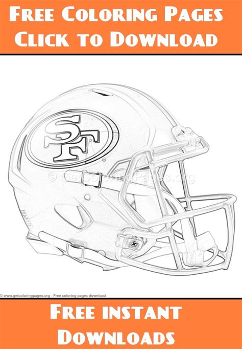 San francisco 49ers logo coloring page + logo with a sample; Pin on Adult Coloring Pages