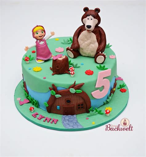 Мишка из мастики/ bär aus fondant: Mascha und der Bär Torte - Jennys Backwelt