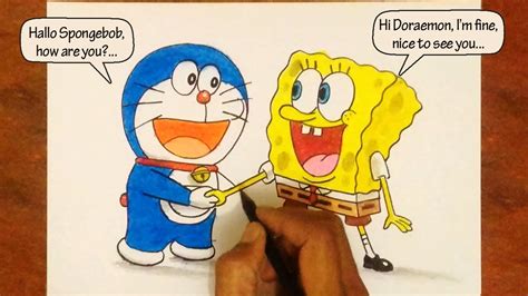 50 gambar mewarnai untuk anak paling lengkap web informasi. Spongebob Ketemu Doraemon Cara Menggambar Mewarnai Spongebob