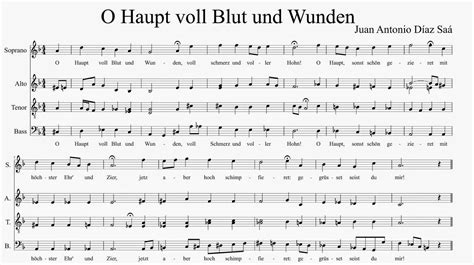 Скачай бесплатно o haupt voll blut und wunden. Un poco de todo: Cómo componer un coral al estilo Bach