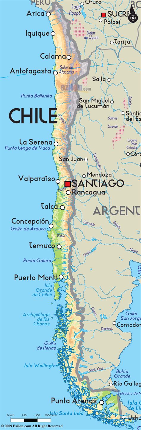 The viamichelin map of chile: Chile Map - HolidayMapQ.com