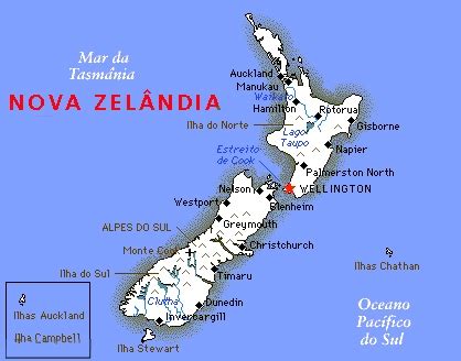 It consists of two main landmasses—the north island and the south island. Best Seller: Nova Zelândia