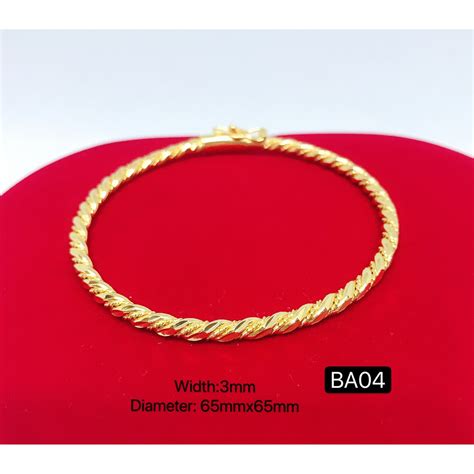 Koleksi oleh fatma santri • terakhir diperbarui 6 minggu lalu. 999.9 Bangkok Gold Bangle-Twisted {Gelang Tangan Kapal ...