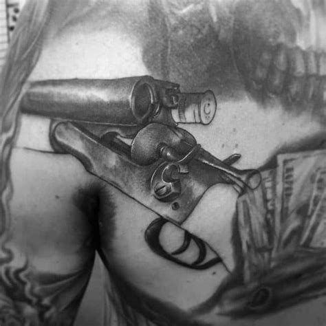 Tattoo machine gun 10 pcs disposable cartridges needles mixed size,portable power supply foot pedal. 80 Shotgun Tattoo Ideas For Men - Firearm Designs